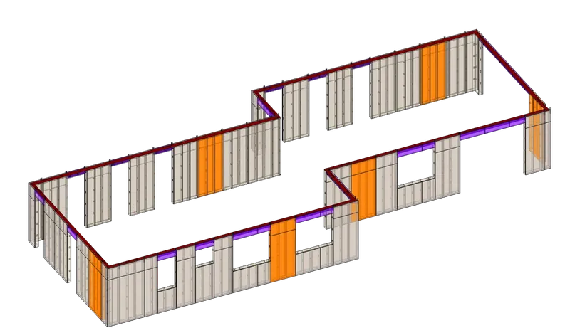 4C exterior wall panel framing layer