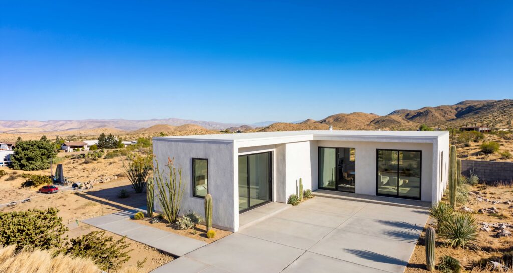 Borrego Springs residence, the first 4C SAFE installation, desert exterior